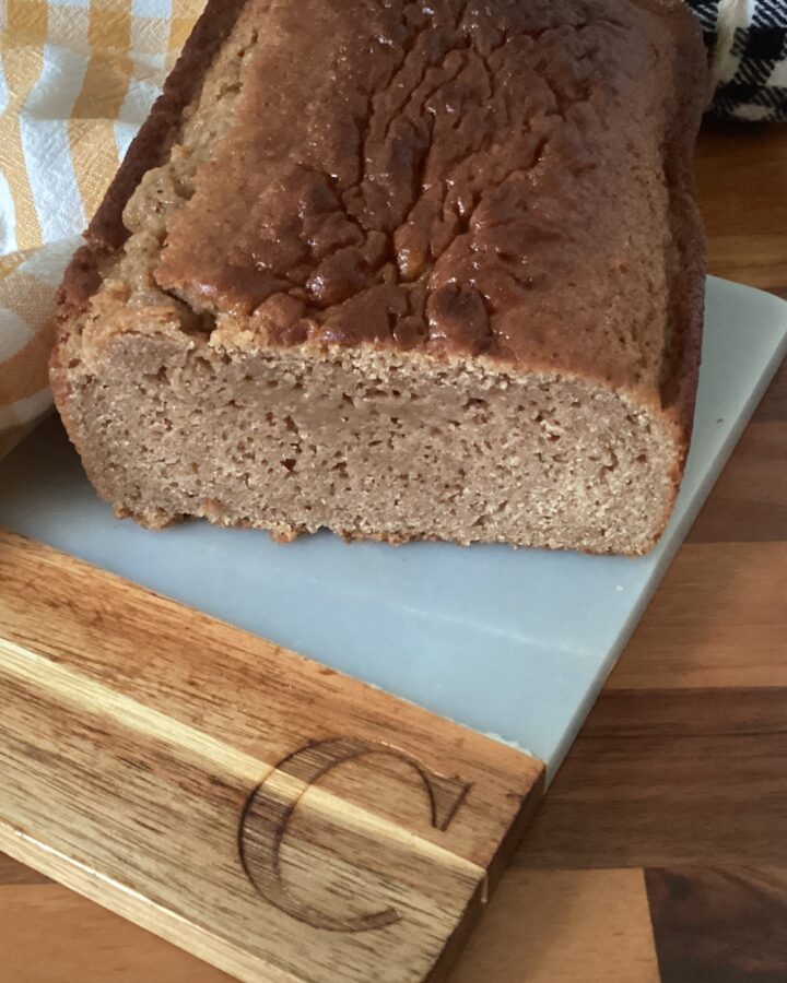 Apple butter bread on countertop