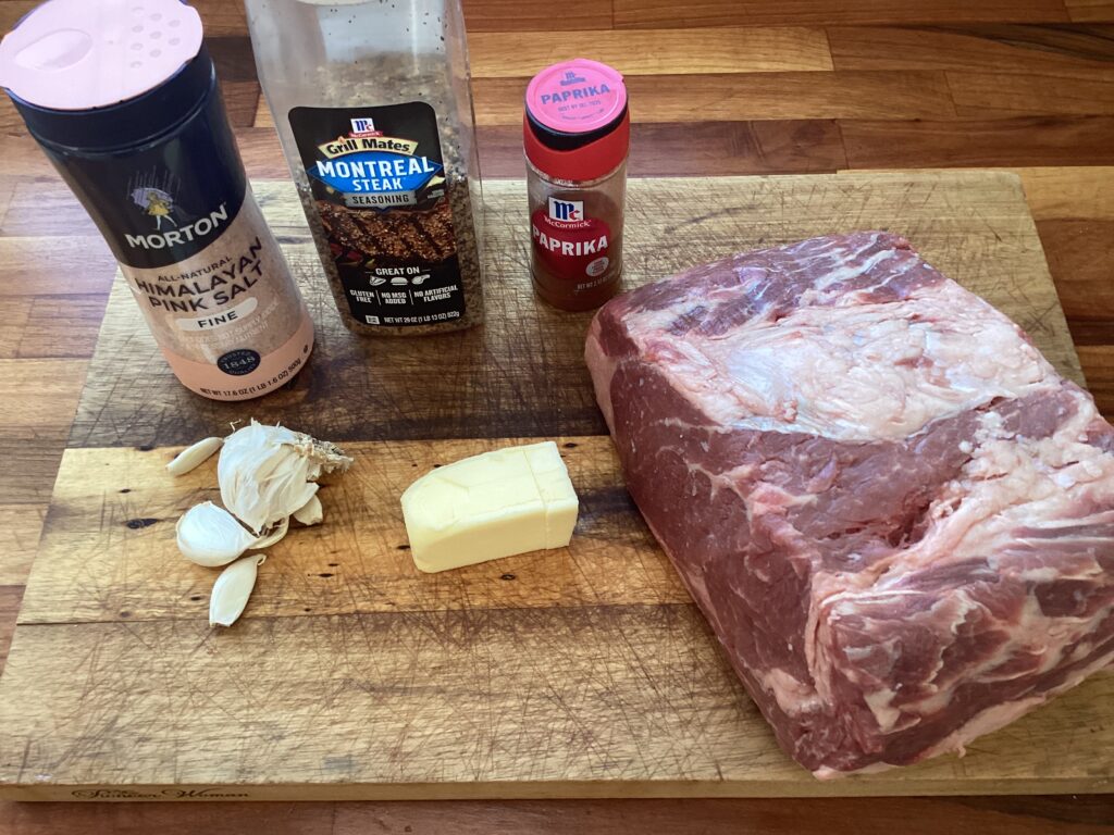 ingredients for a prime rib roast